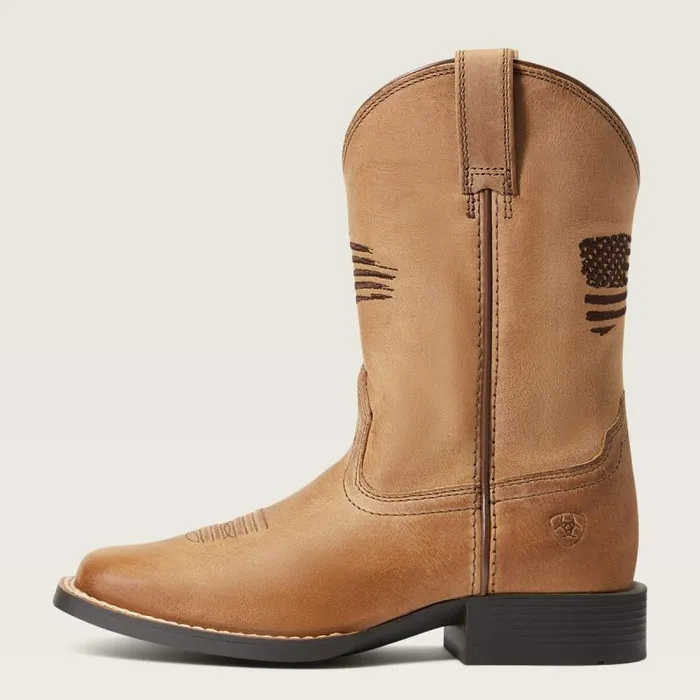 Kids Big Kids039 Footwear Ariat Patriot II Western Boot Homestead Brown