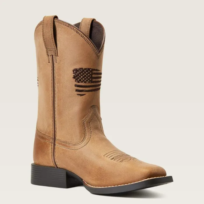 Kids Big Kids039 Footwear Ariat Patriot II Western Boot Homestead Brown