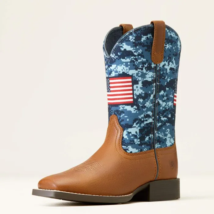 Kids Big Kids039 Footwear Ariat Patriot Western Boot Grand Canyon