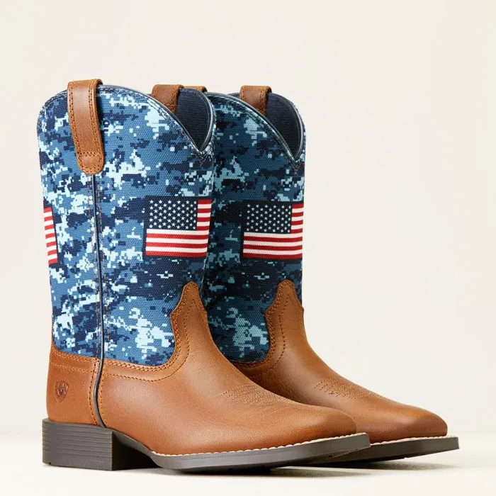 Kids Big Kids039 Footwear Ariat Patriot Western Boot Grand Canyon