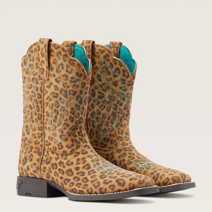 Kids Big Kids039 Footwear Ariat Primetime Western Boot Faded Leopard Kids Big Kids039 Footwear Ariat Primetime Western Boot Faded Leopard