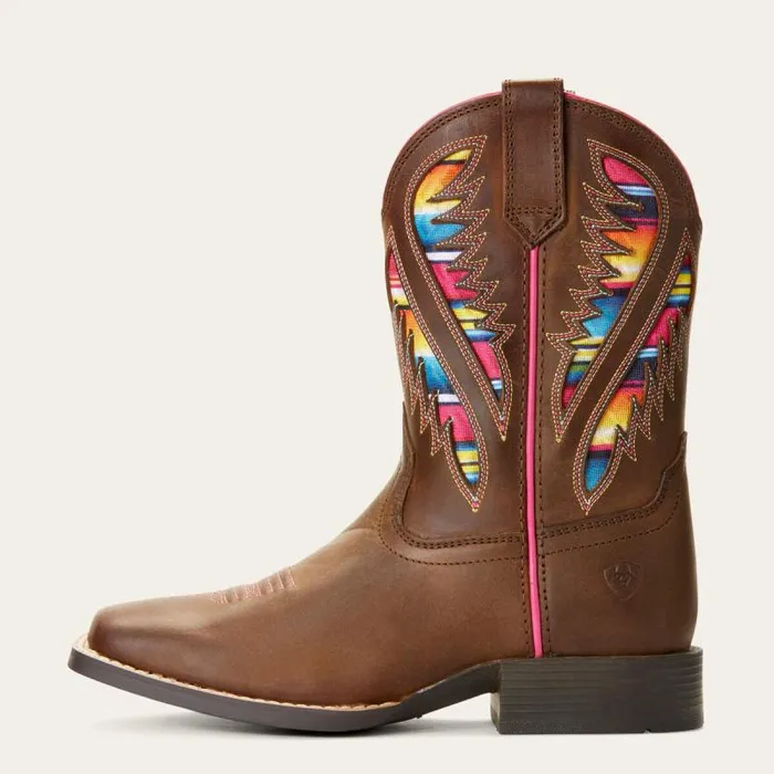 Kids Big Kids039 Footwear Ariat Quickdraw VentTEK Western Boot Distressed Brown