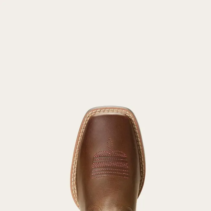 Kids Big Kids039 Footwear Ariat Quickdraw VentTEK Western Boot Distressed Brown