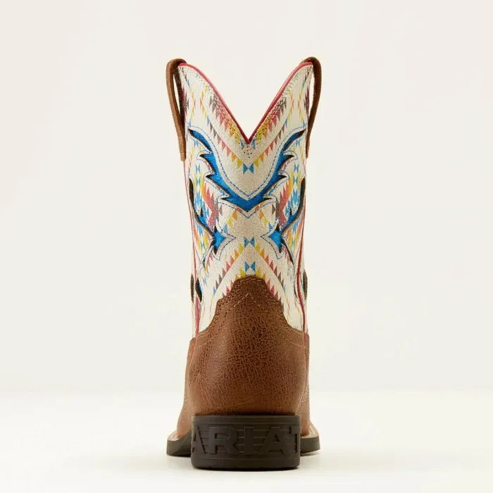 Kids Big Kids039 Footwear Ariat San Angelo VentTEK Western Boot Toasty Tanbright Saddle Blanket Kids Big Kids039 Footwear Ariat San Angelo VentTEK Western Boot Toasty Tanbright Saddle Blanket