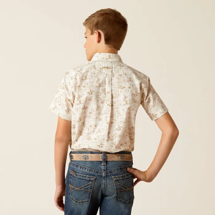 Kids Button Down Shirts Ariat Edison Classic Fit Shirt Tan Kids Button Down Shirts Ariat Edison Classic Fit Shirt Tan