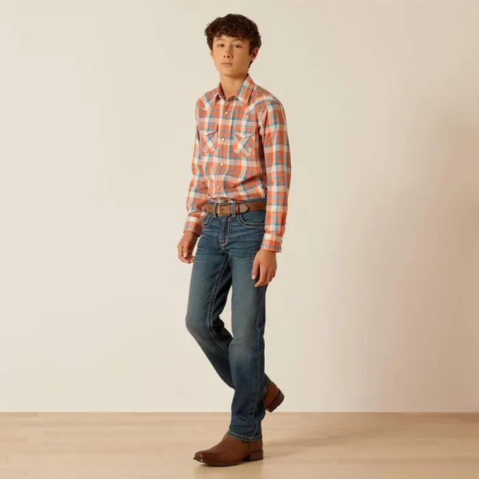 Kids Button Down Shirts Ariat Hilario Retro Fit Shirt Arabesque Kids Button Down Shirts Ariat Hilario Retro Fit Shirt Arabesque