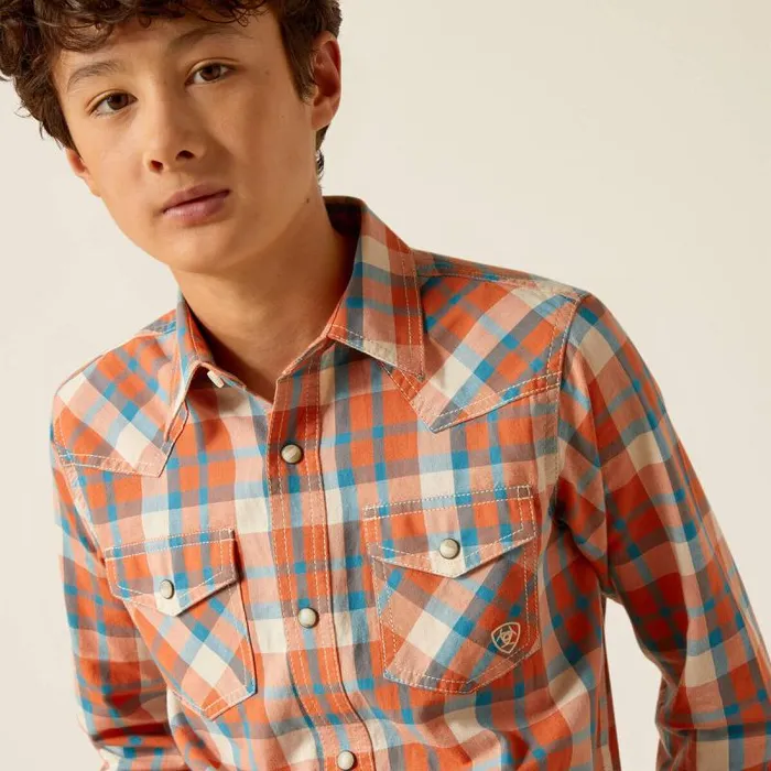 Kids Button Down Shirts Ariat Hilario Retro Fit Shirt Arabesque Kids Button Down Shirts Ariat Hilario Retro Fit Shirt Arabesque