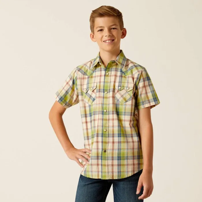 Kids Button Down Shirts Ariat Hinston Retro Fit Shirt Sandshell