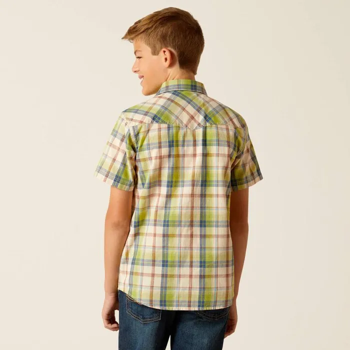 Kids Button Down Shirts Ariat Hinston Retro Fit Shirt Sandshell Kids Button Down Shirts Ariat Hinston Retro Fit Shirt Sandshell