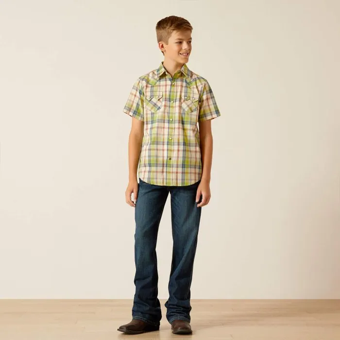 Kids Button Down Shirts Ariat Hinston Retro Fit Shirt Sandshell Kids Button Down Shirts Ariat Hinston Retro Fit Shirt Sandshell