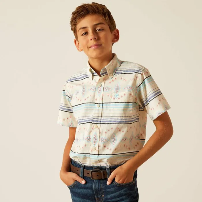 Kids Button Down Shirts Ariat Koda Classic Fit Shirt Sandshell