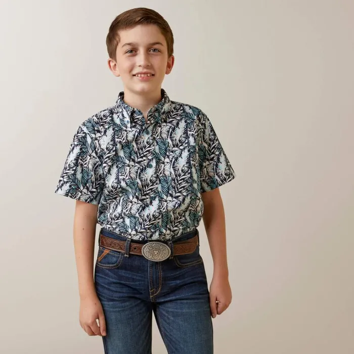 Kids Button Down Shirts Ariat O039shea Classic Fit Shirt White