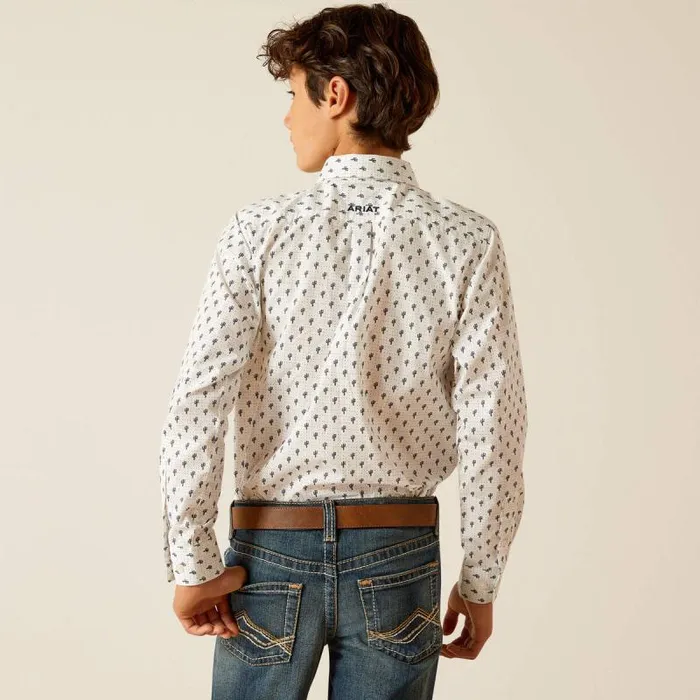 Kids Button Down Shirts Ariat Parker Classic Fit Shirt White Kids Button Down Shirts Ariat Parker Classic Fit Shirt White