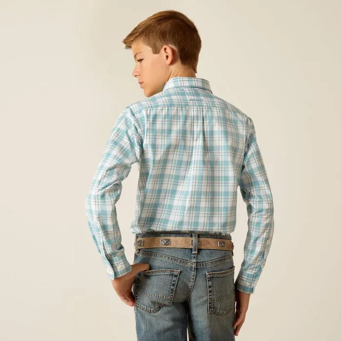 Kids Button Down Shirts Ariat Pro Series Edward Classic Fit Shirt Dark Blue Kids Button Down Shirts Ariat Pro Series Edward Classic Fit Shirt Dark Blue