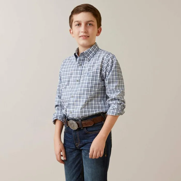 Kids Button Down Shirts Ariat Pro Series Othman Classic Fit Shirt White
