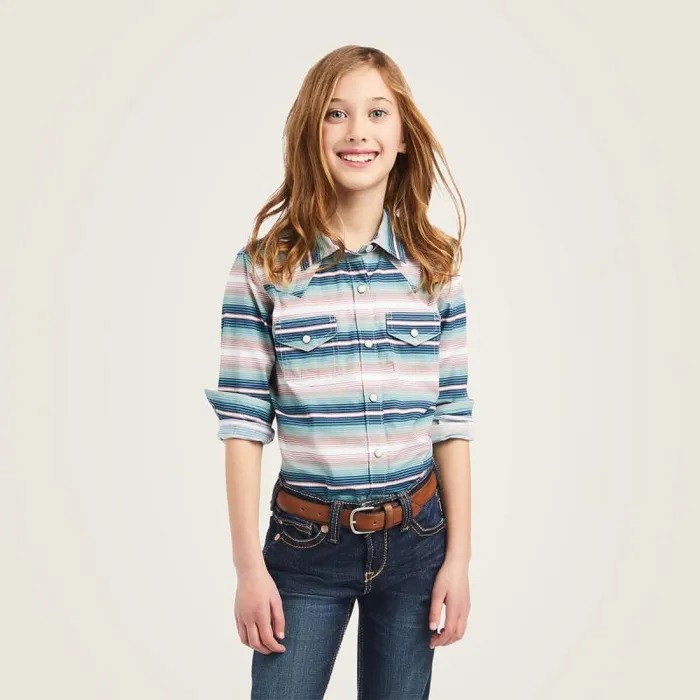 Kids Button Down Shirts Ariat REAL Downstream Shirt Downstream Serape