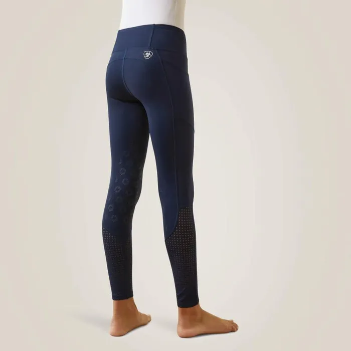 Kids English Riding Clothing Ariat Eos Knee Patch Tight Navy