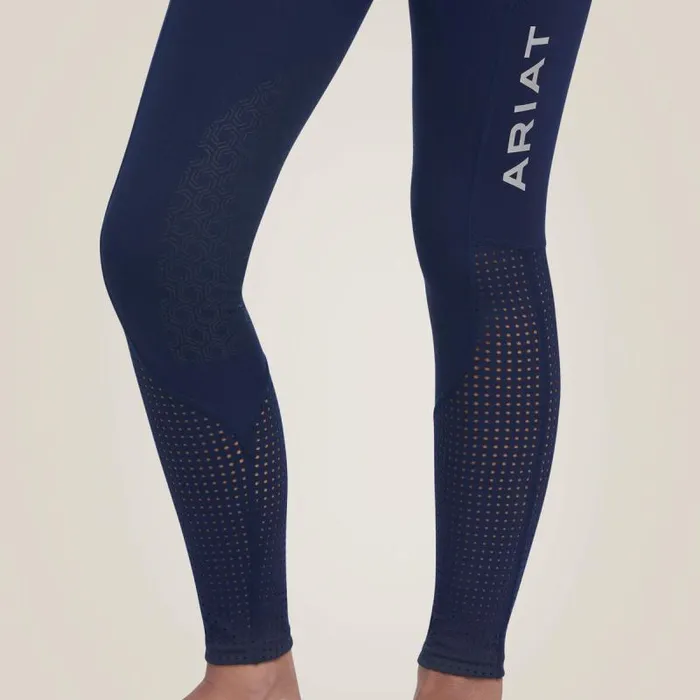 Kids English Riding Clothing Ariat Eos Knee Patch Tight Navy