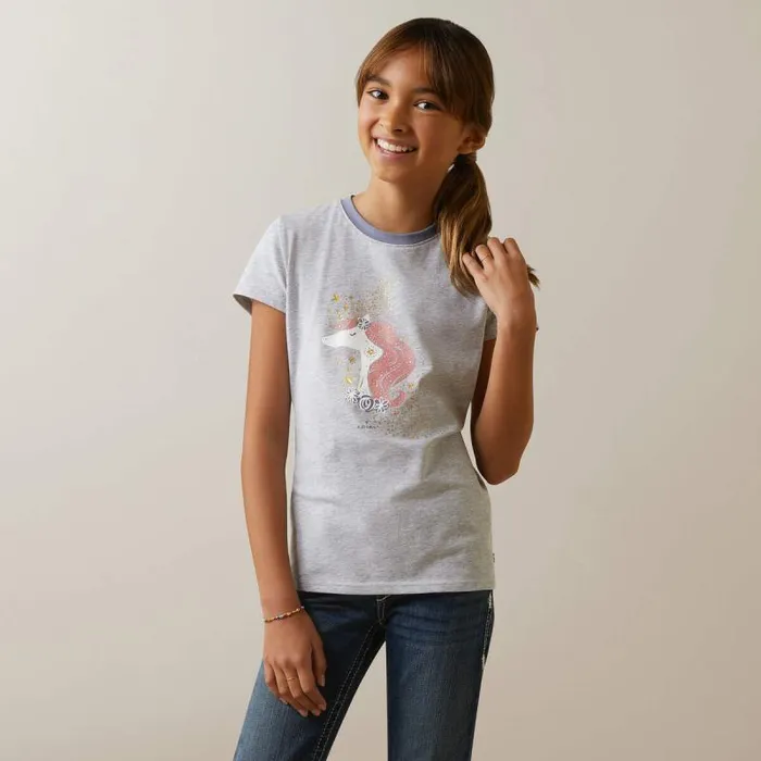 Kids English Riding Clothing Ariat Imagine TShirt Heather Grey