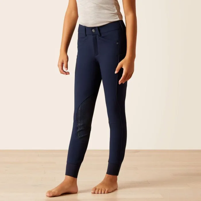 Kids English Riding Clothing Ariat Prelude 20 Knee Patch Breech Navy Eclipse