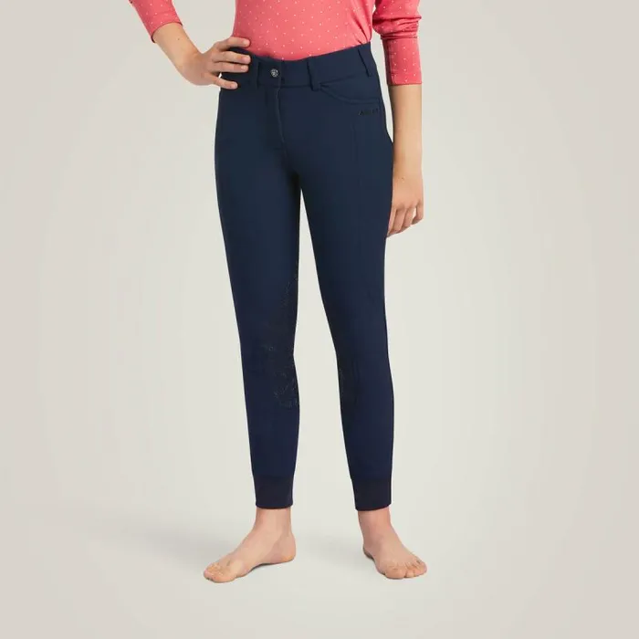 Kids English Riding Clothing Ariat Prelude Knee Patch Breech Navy