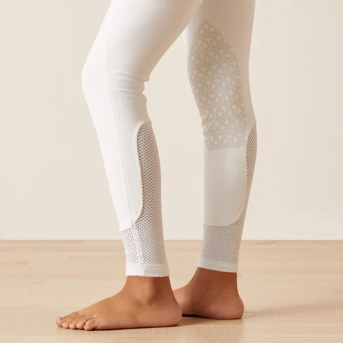 Kids English Riding Clothing Ariat Tri Factor Grip Knee Patch Breech White Kids English Riding Clothing Ariat Tri Factor Grip Knee Patch Breech White