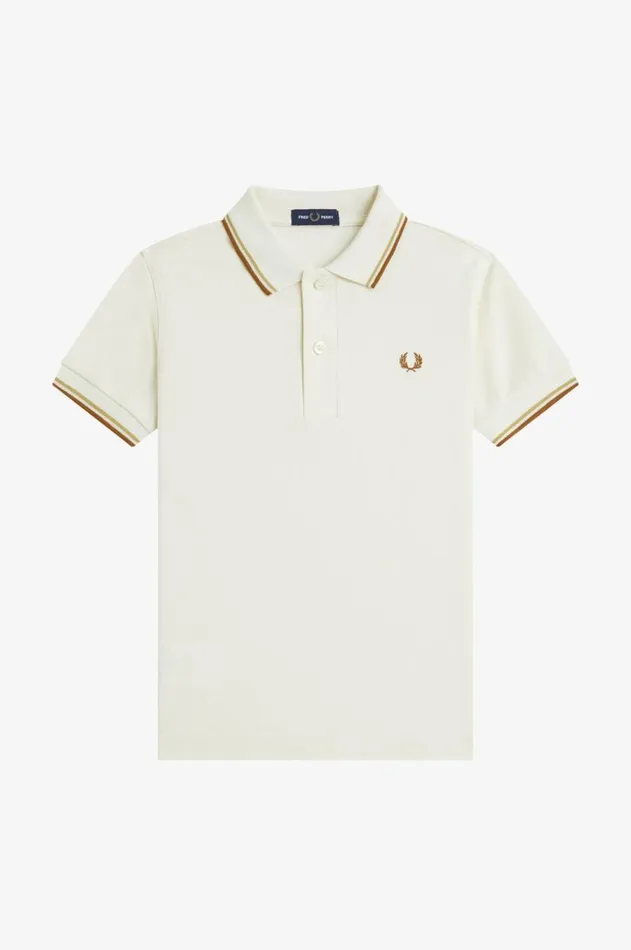 Kids Fred Perry Kids Twin Tipped Fred Perry Shirt Ecruhoneycombmarmalade