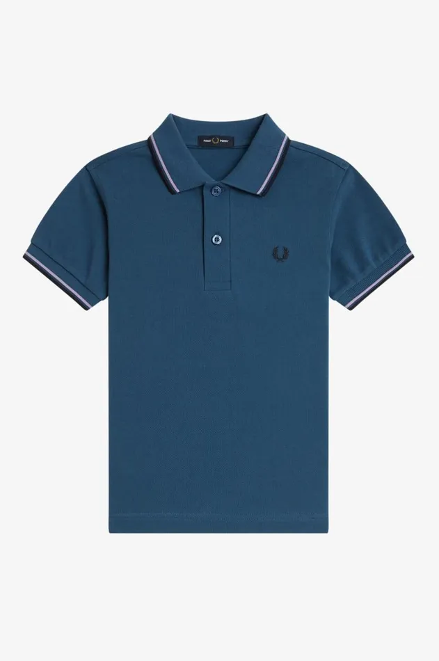 Kids Fred Perry Kids Twin Tipped Fred Perry Shirt Midnight Blueultra Violetnavy