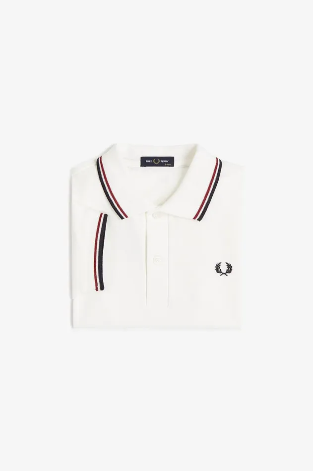 Kids Fred Perry Kids Twin Tipped Fred Perry Shirt Snow Whiteburnt Rednavy