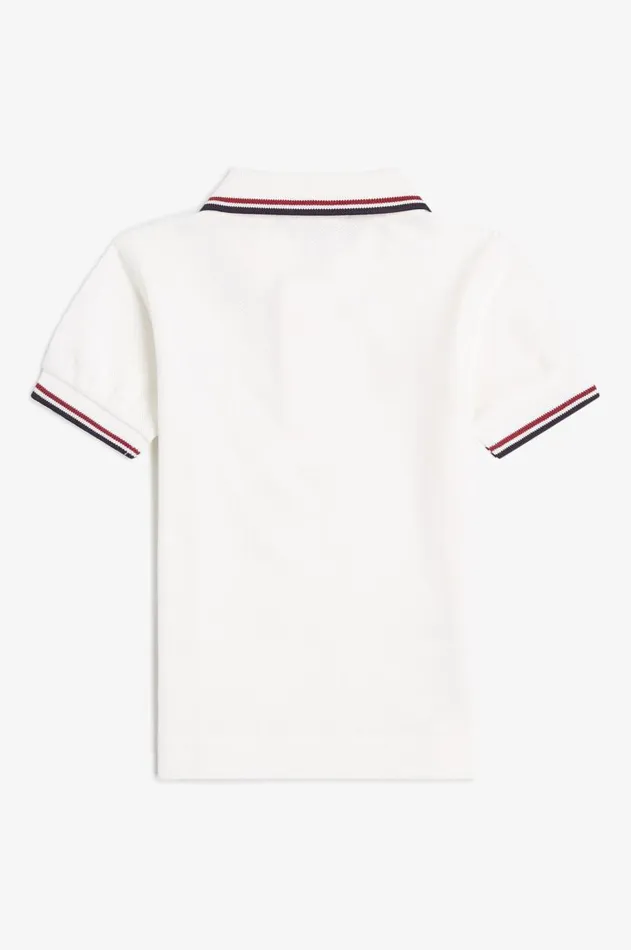 Kids Fred Perry My First Fred Perry Shirt Snow Whiteburnt Rednavy
