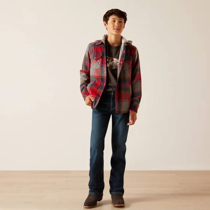 Kids Jackets and Vests Ariat Hoffman Shirt Jacket Merlot Kids Jackets and Vests Ariat Hoffman Shirt Jacket Merlot