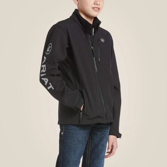 Kids Jackets and Vests Ariat Logo 20 Softshell Jacket Blacksilver