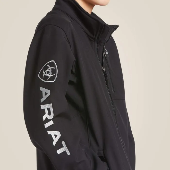 Kids Jackets and Vests Ariat Logo 20 Softshell Jacket Blacksilver