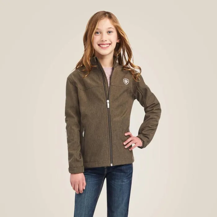 Kids Jackets and Vests Ariat New Team Softshell Jacket Banyan Bark Heather