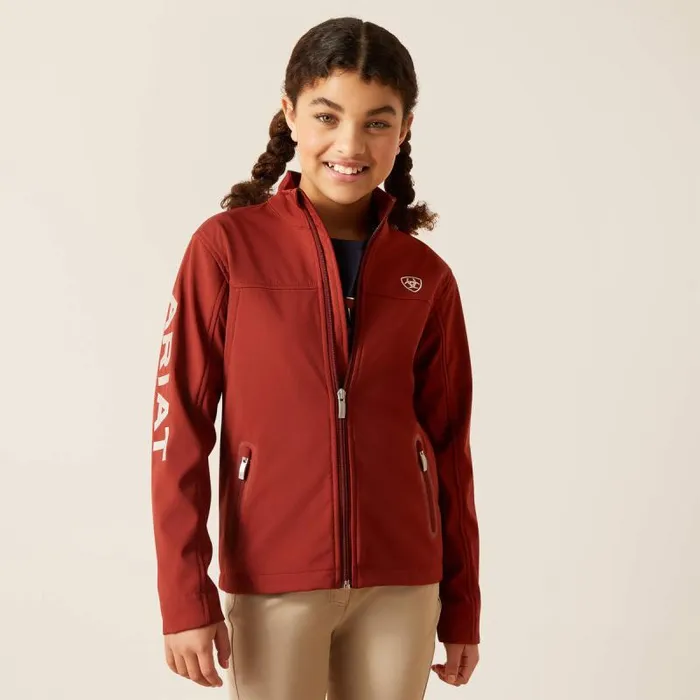 Kids Jackets and Vests Ariat New Team Softshell Jacket Fired Brick