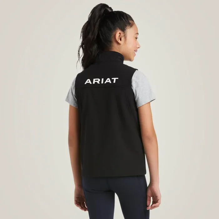 Kids Jackets and Vests Ariat New Team Softshell Vest Black Kids Jackets and Vests Ariat New Team Softshell Vest Black
