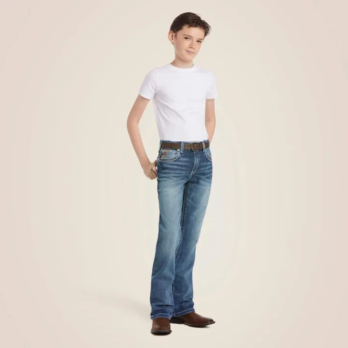 Kids Jeans Ariat B4 Relaxed Coltrane Boot Cut Jean Durango