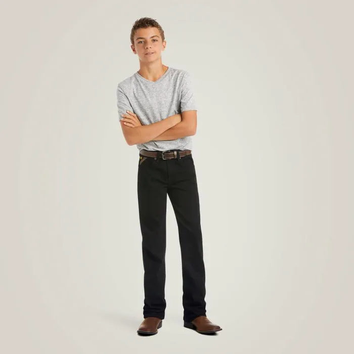 Kids Jeans Ariat B5 Slim Stretch Legacy Straight Jean Black Kids Jeans Ariat B5 Slim Stretch Legacy Straight Jean Black