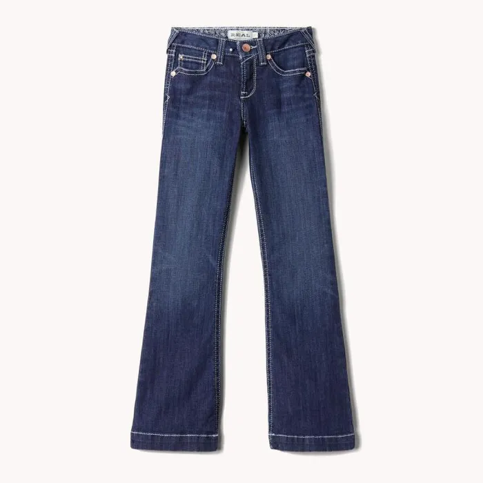 Kids Jeans Ariat Trouser Mid Rise Stretch Ella Wide Leg Jean Naomi