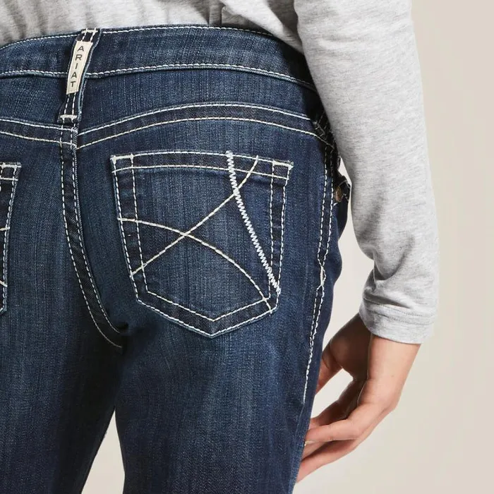Kids Jeans Ariat Trouser Mid Rise Stretch Ella Wide Leg Jean Naomi
