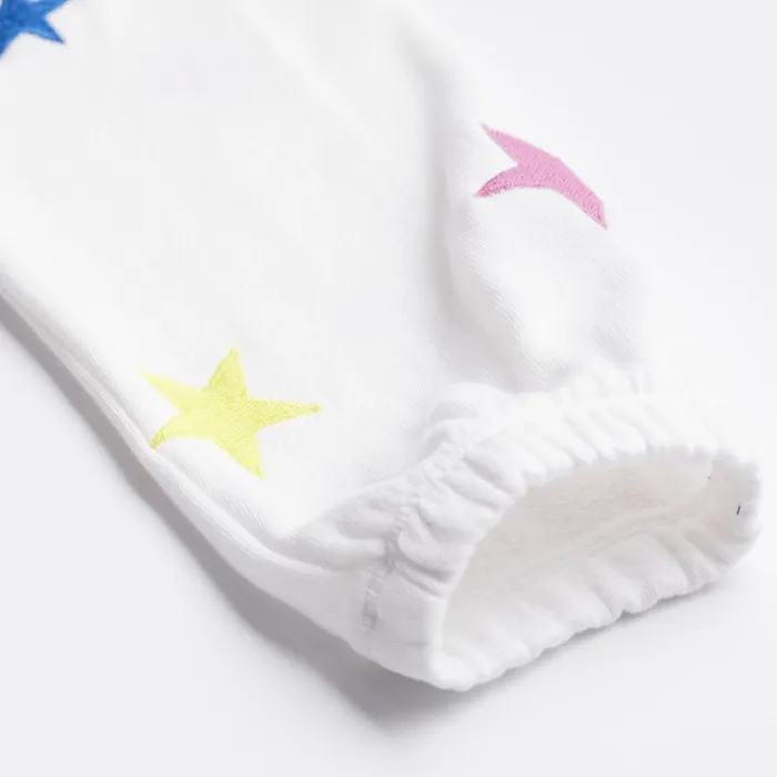 Kids Sale MONROW Embroidered Color Stars Elastic Waist Sweats Natural