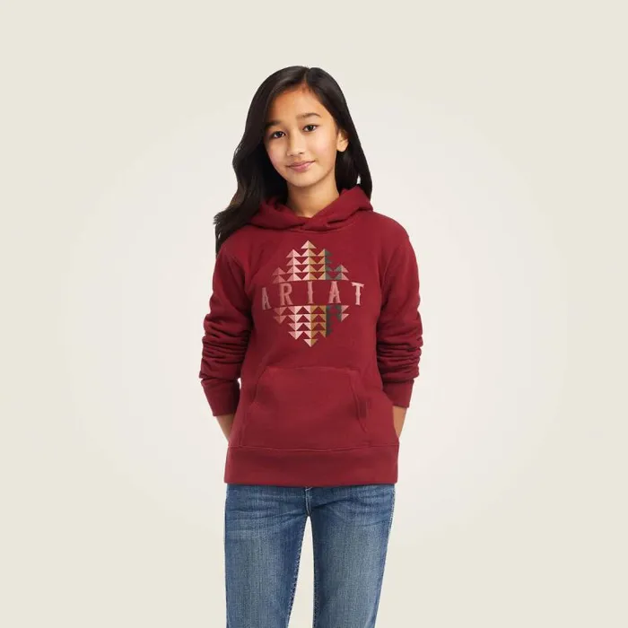 Kids Sweatshirts and Hoodies Ariat REAL Beartooth Hoodie Rouge Red