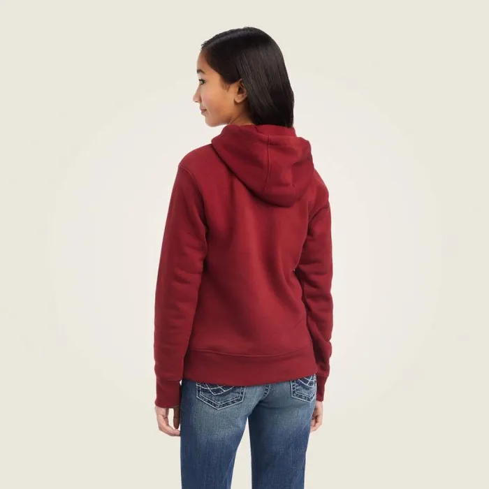 Kids Sweatshirts and Hoodies Ariat REAL Beartooth Hoodie Rouge Red Kids Sweatshirts and Hoodies Ariat REAL Beartooth Hoodie Rouge Red