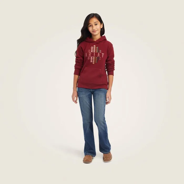 Kids Sweatshirts and Hoodies Ariat REAL Beartooth Hoodie Rouge Red Kids Sweatshirts and Hoodies Ariat REAL Beartooth Hoodie Rouge Red