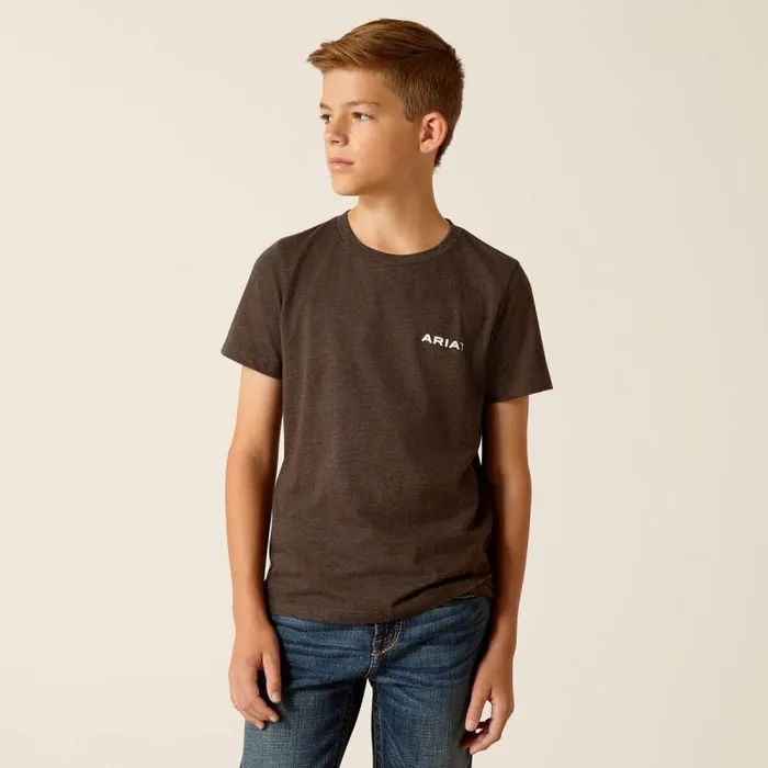 Kids TShirts and Polos Ariat Ariat Roundabout TShirt Charcoal Heather