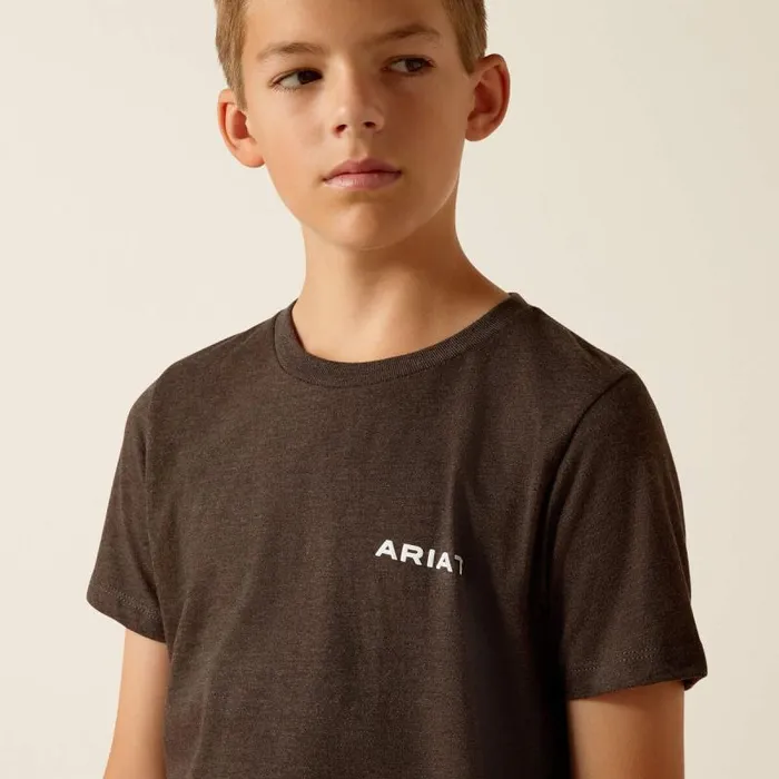 Kids TShirts and Polos Ariat Ariat Roundabout TShirt Charcoal Heather Kids TShirts and Polos Ariat Ariat Roundabout TShirt Charcoal Heather