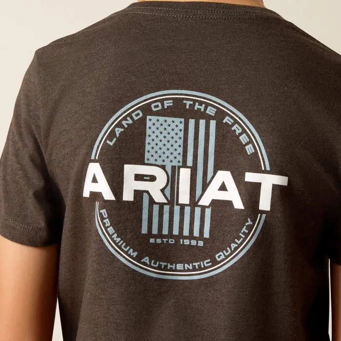 Kids TShirts and Polos Ariat Ariat Roundabout TShirt Charcoal Heather Kids TShirts and Polos Ariat Ariat Roundabout TShirt Charcoal Heather