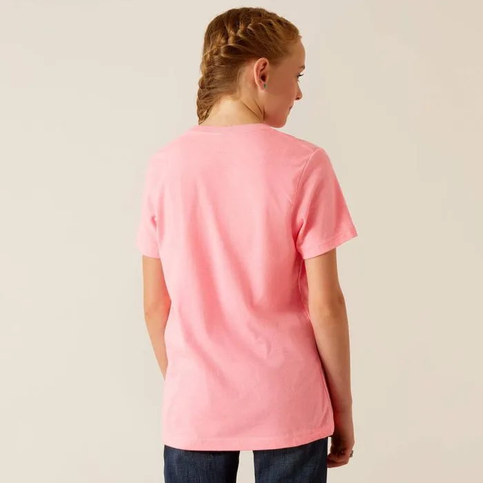Kids TShirts and Polos Ariat Ariat Tall Boot TShirt Pink Ice