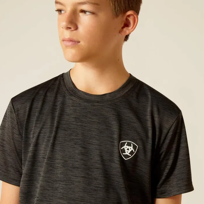 Kids TShirts and Polos Ariat Charger Ariat Crestline TShirt Charcoal