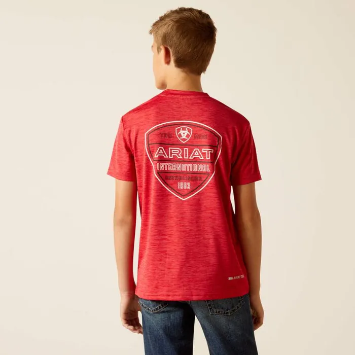 Kids TShirts and Polos Ariat Charger Ariat Crestline TShirt Chili Pepper